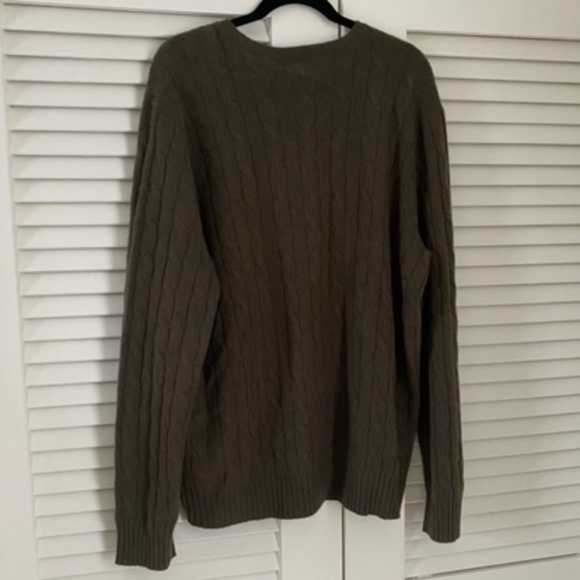 Polo by Ralph Lauren Cashmere Olive Crewneck Sweater - Picture 4 of 7